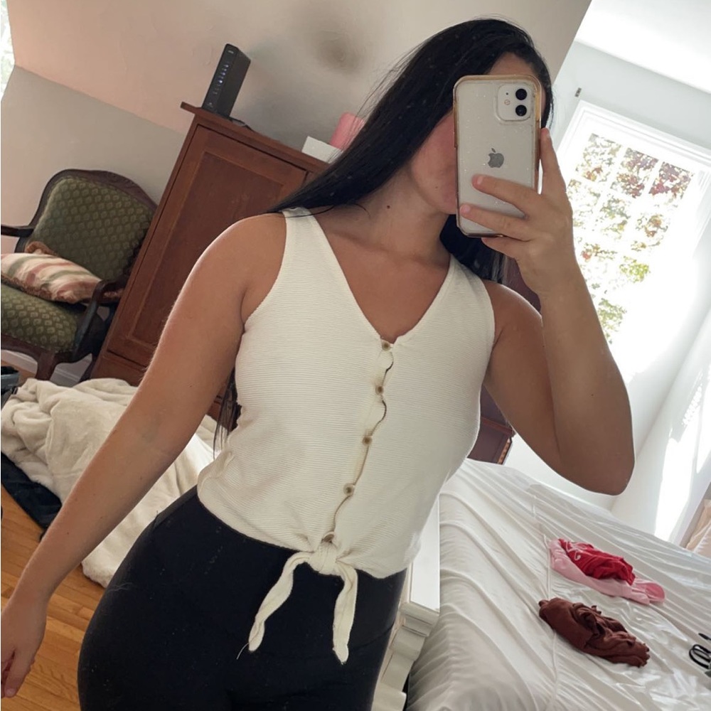 Texture And Thread Madewell Button Up Tank Top - image 1